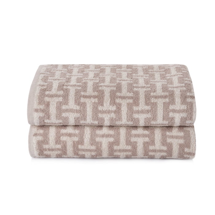 Mijolnir Juego de Toallas de Baño Santa - Beige, 2 Piezas